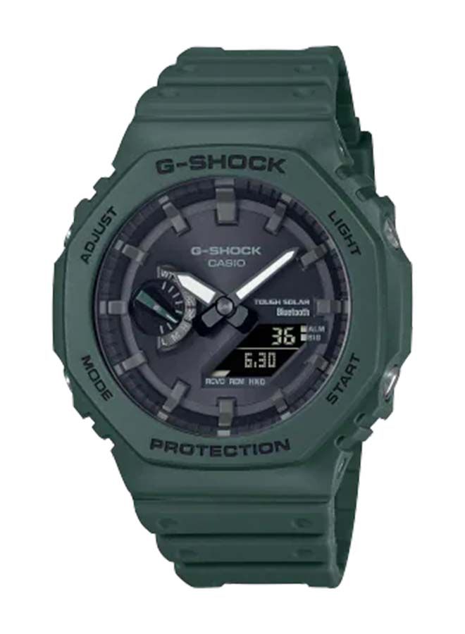 Analog Plus Digital Round Wrist Watch With Resin Strap GA-B2100-3ADR
