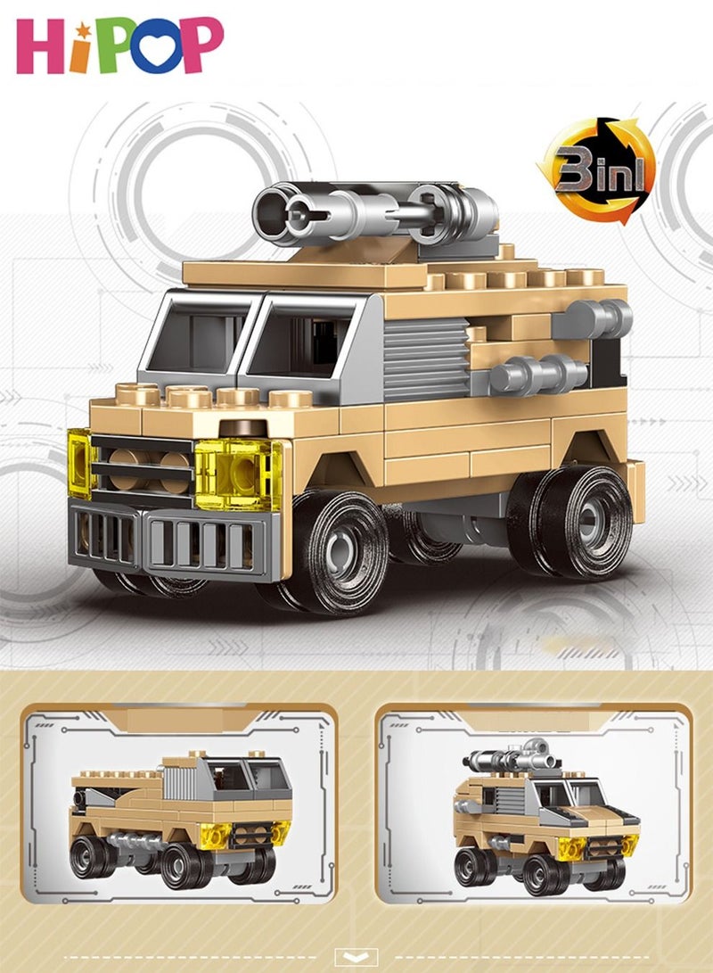 8 In 1 Military Series Blocks Set,Military Puzzle Toy,Blocks Set 800+ PCS,Wide Compatibility,Building Blocks Tank Toy