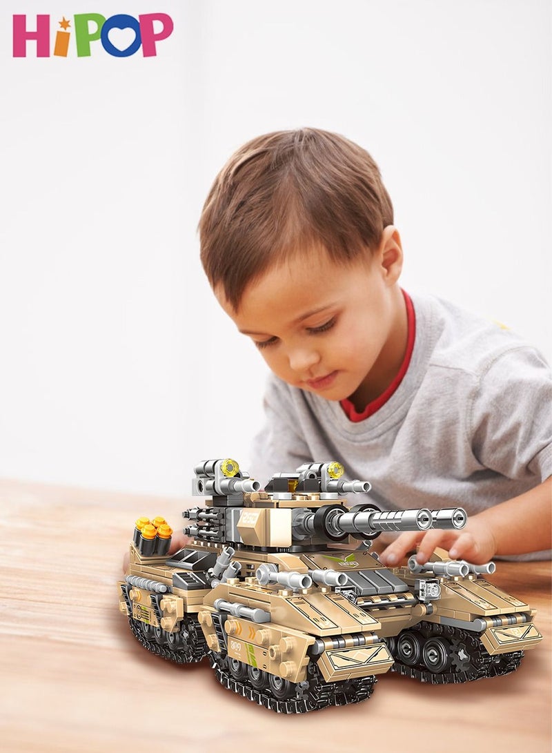 8 In 1 Military Series Blocks Set,Military Puzzle Toy,Blocks Set 800+ PCS,Wide Compatibility,Building Blocks Tank Toy