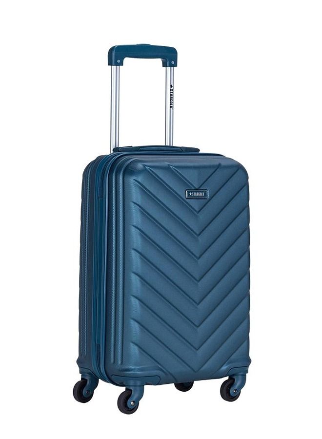 Single Hardside Spinner ABS Trolley Luggage With Number Lock Indigo Blue 20 Inches