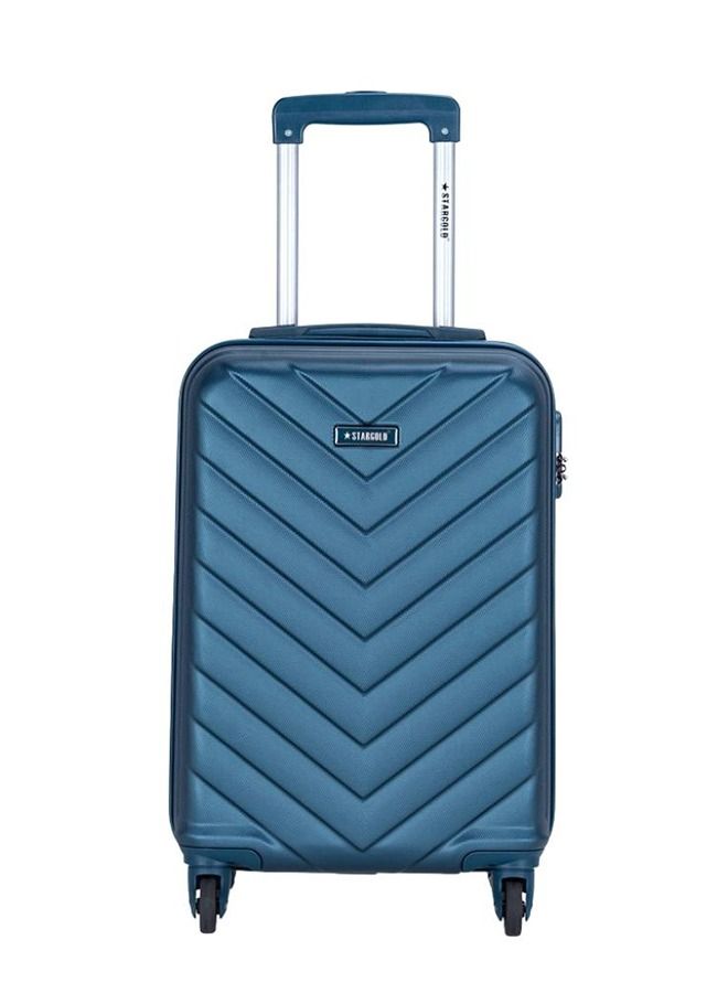 Single Hardside Spinner ABS Trolley Luggage With Number Lock Indigo Blue 20 Inches