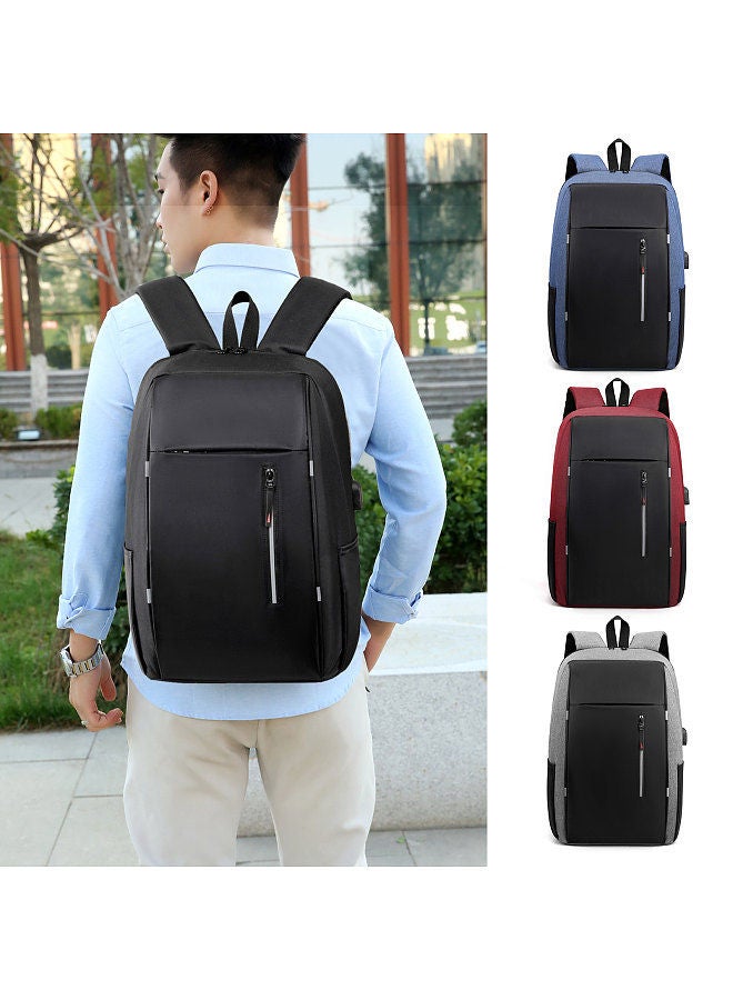 Laptop Backpack Women Men Shoulders Bag for College Travel Trip Business Fits Up to 15.6 inches Black