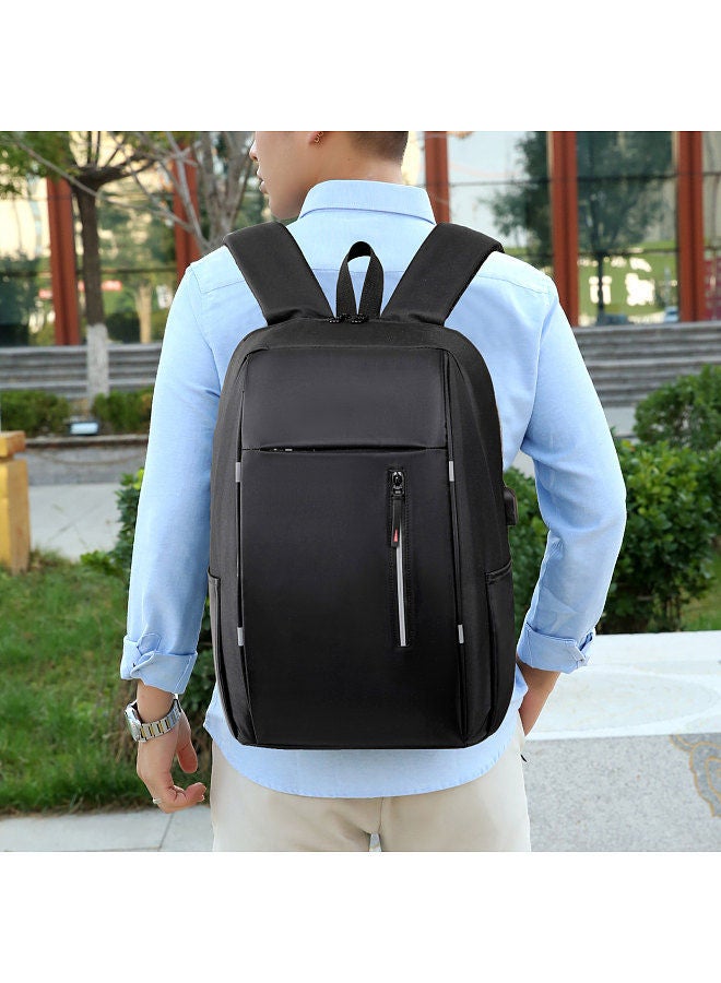 Laptop Backpack Women Men Shoulders Bag for College Travel Trip Business Fits Up to 15.6 inches Black