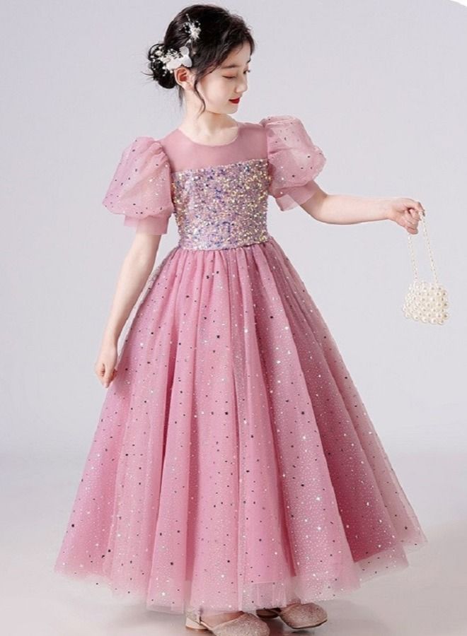 Girls Dress For Wedding Evening Party Purple Color