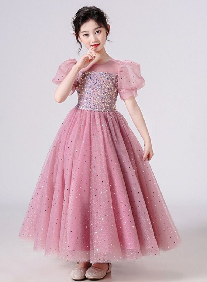 Girls Dress For Wedding Evening Party Purple Color