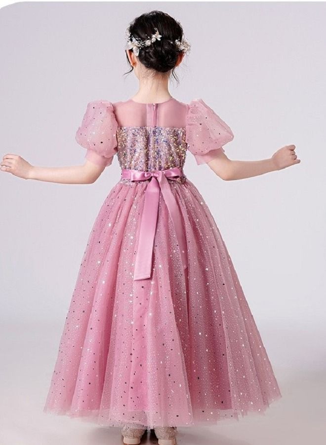 Girls Dress For Wedding Evening Party Purple Color