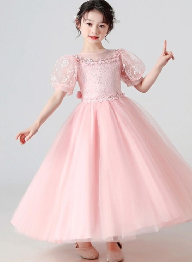 Girls Dress For Wedding Evening Party Pink Color