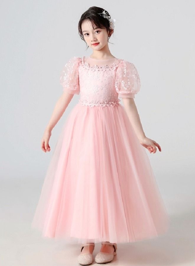 Girls Dress For Wedding Evening Party Pink Color