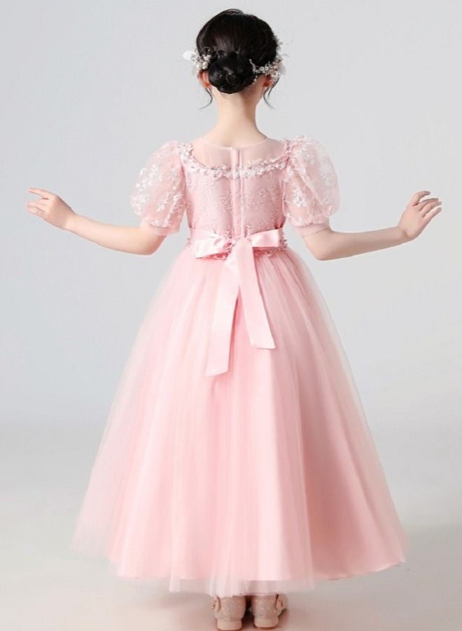 Girls Dress For Wedding Evening Party Pink Color