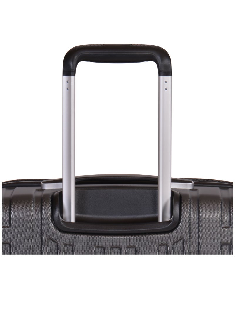 Hard Case Trolley Luggage Set of 3 Makrolon Polycarbonate Lightweight Expandable Zipper Travel Bags And Robust 4 Quiet Wheels With TSA Lock Kg82 Black