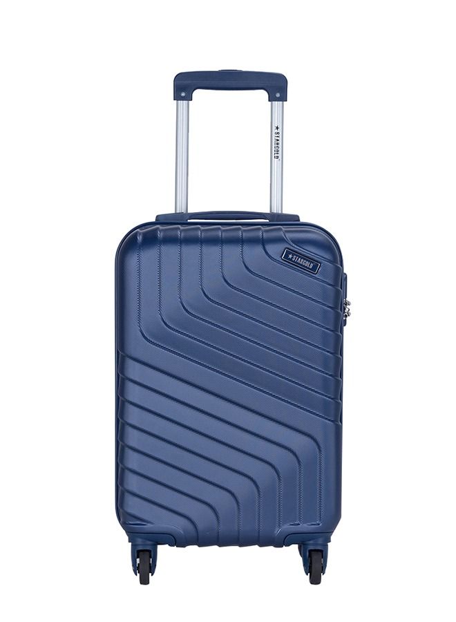 Single Hardside Spinner ABS Trolley Luggage With Number Lock Bright Blue 20 Inches