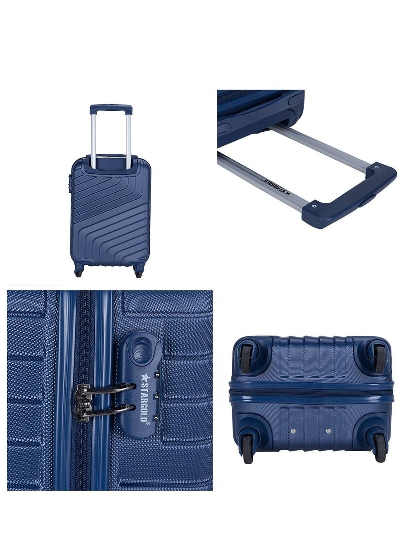 Single Hardside Spinner ABS Trolley Luggage With Number Lock Bright Blue 20 Inches