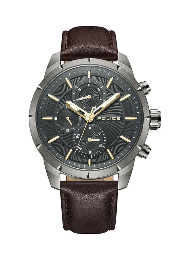 Men's Neist Leather Strap Chronograph Wrist Watch PEWJF2227102 - 45mm - Brown