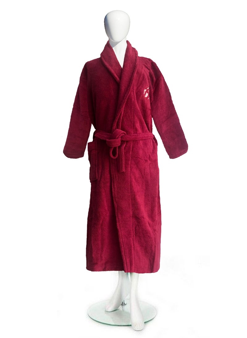 Cotton bathrobe with a pocket for unisex, 100% Egyptian cotton, ultra-soft, highly water-absorbent, color-fast and modern, ideal for daily use, resorts and spas. S