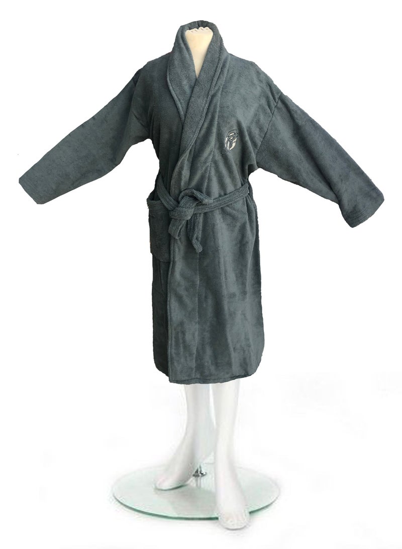 Cotton bathrobe with a pocket for unisex, 100% Egyptian cotton, ultra-soft, highly water-absorbent, color-fast and modern, ideal for daily use, resorts and spas. S