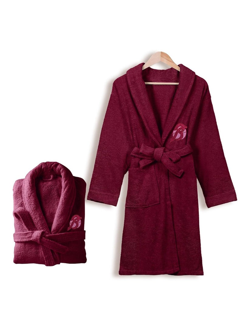 Cotton bathrobe with a pocket for unisex, 100% Egyptian cotton, ultra-soft, highly water-absorbent, color-fast and modern, ideal for daily use, resorts and spas.L
