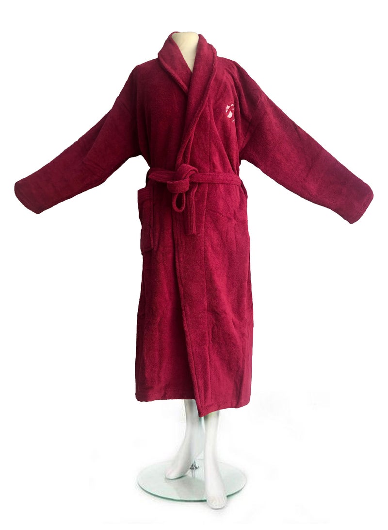 Cotton bathrobe with a pocket for unisex, 100% Egyptian cotton, ultra-soft, highly water-absorbent, color-fast and modern, ideal for daily use, resorts and spas.L