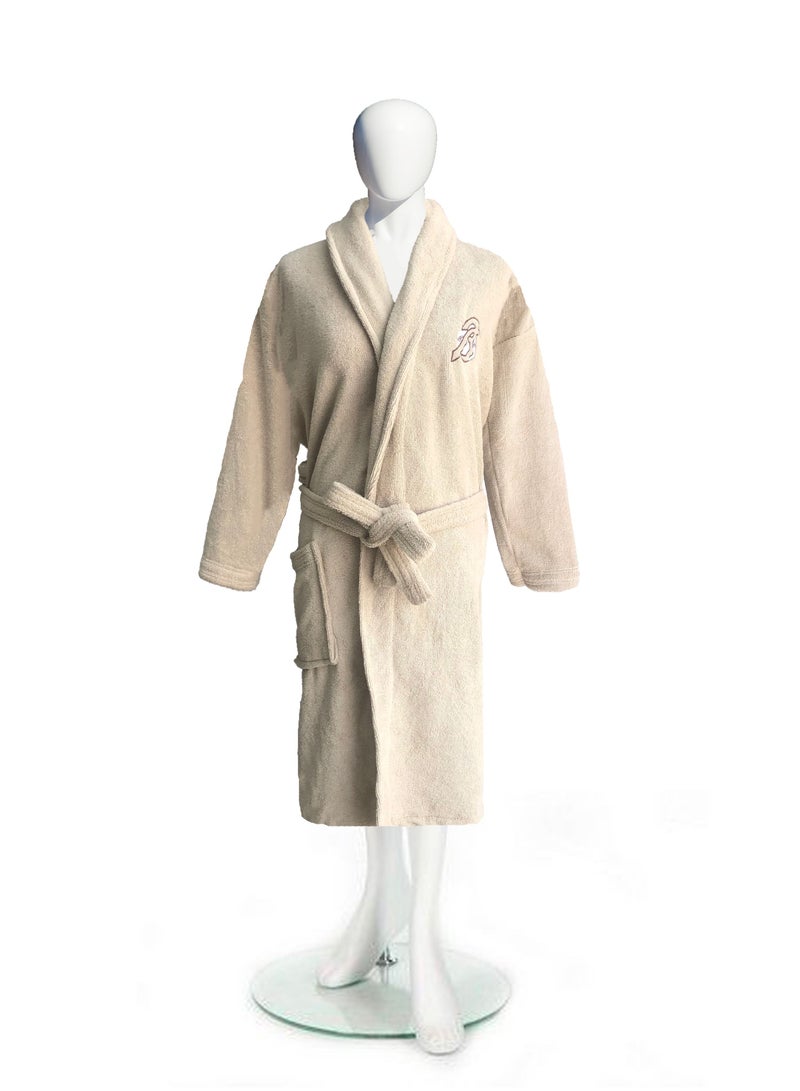 TERRY Bath Robe with Pocket Made in Egypt XL Unisex Bathrobe - 100% Cotton, Super Soft, Highly Absorbent Bathrobes For Women & Men  Perfect for Everyday Use, Unisex Adult size  XL