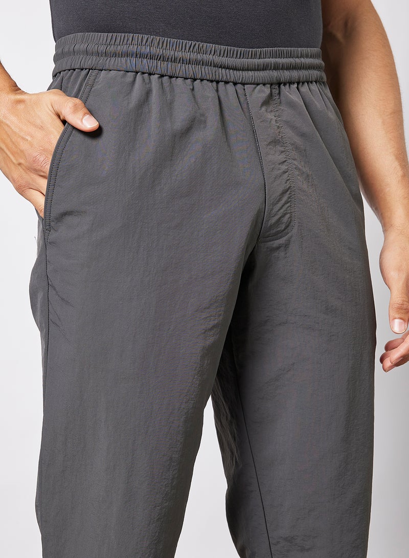 Elastic Waist Pants Grey