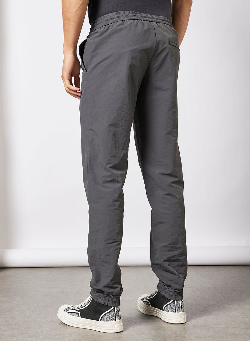 Elastic Waist Pants Grey