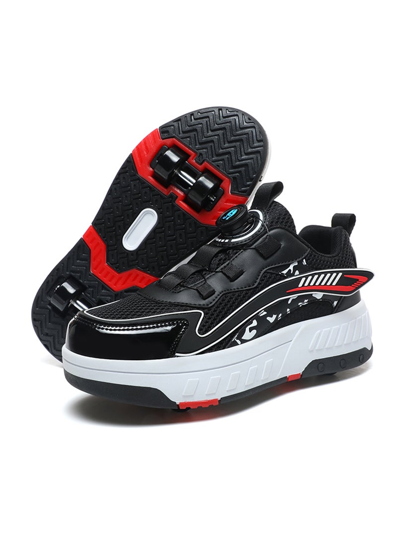 Roller Skate Shoes Fashion With Four Wheels Sport Sneaker Outdoor