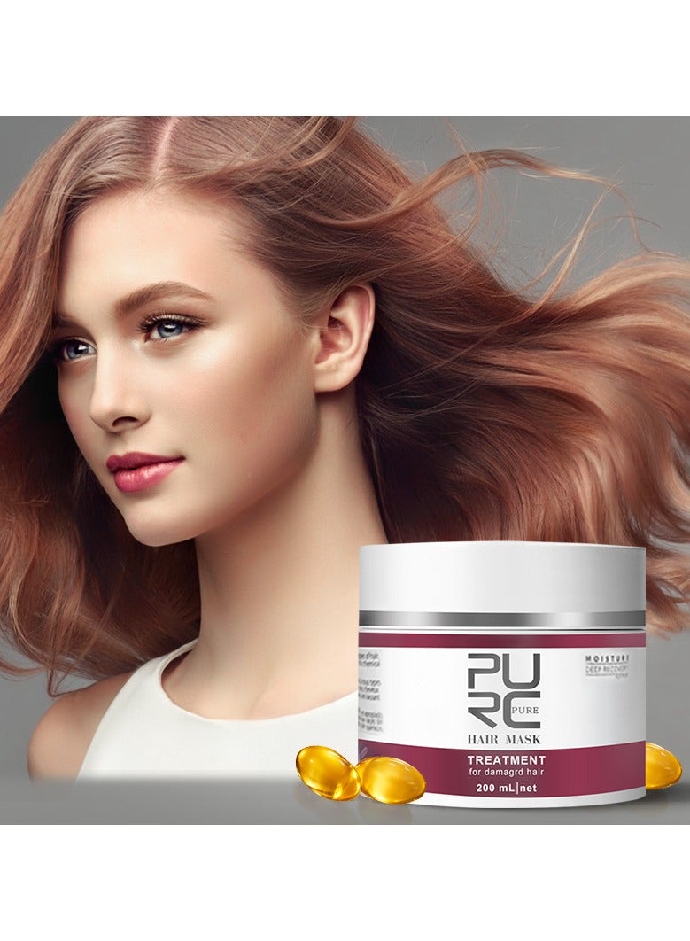 PURC with comb keratin repair hair mask inverted mask fragrance nourishing repair dry and frizzy hair care baking ointment