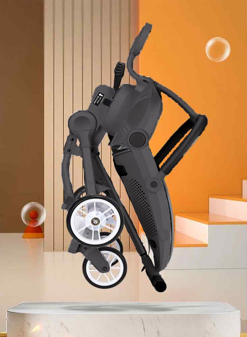 One-button Folding Can Sit And Lie Flat Two-way Stroller