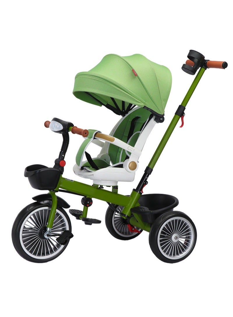 Multifunctional Children's Tricycle with Rotatable and Reclining Function