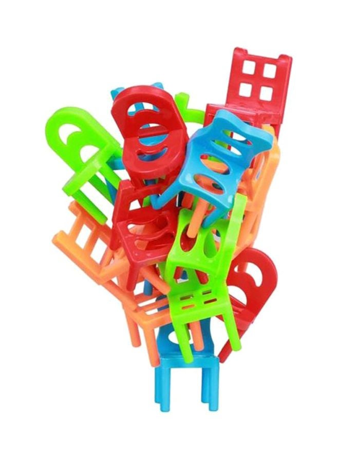 18-Piece Mini Stacking Chairs Game Plastic Block Balance Toy 18