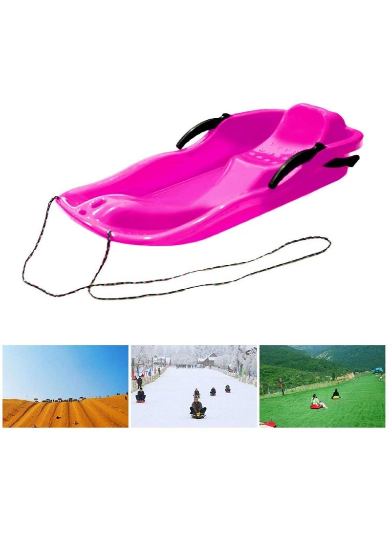 Outdoor Sports Plastic Skiing Boards Sled Luge Snow Grass Sand Board Ski Pad Snowboard With Rope For Double