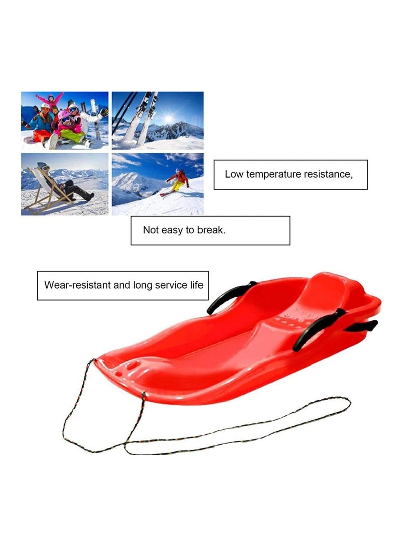 Red Outdoor Sports Plastic Skiing Sled Luge Snow Grass and Sand Board