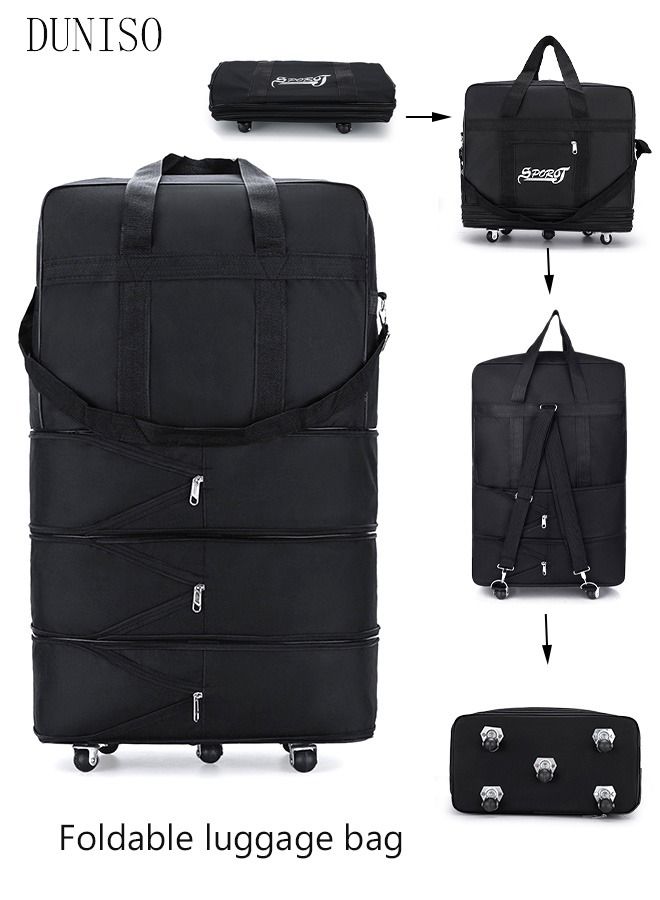 Expandable Foldable Luggage Bag Suitcase Collapsible Rolling Travel Luggage Bag Duffel Bag for Men and Women Lightweight Suitcases