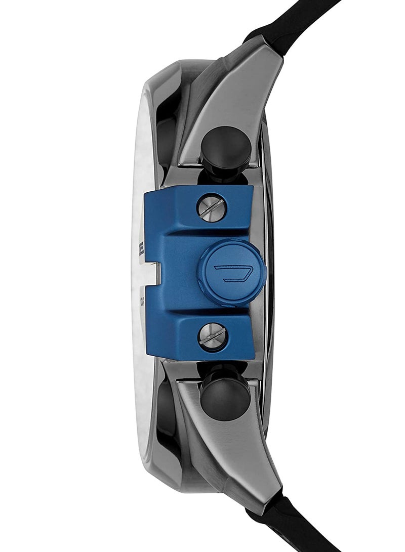 Men's Mega Chief Round Shape Fabric Analog Wrist Watch 51 mm - Black - DZ4500