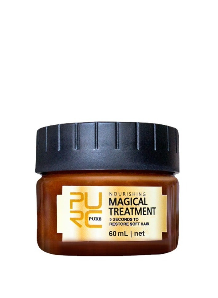 Pure Magical Hair Mask 60ml Keratin Argan Hair Treatment 5 Seconds Mask Root Repair Nourishing