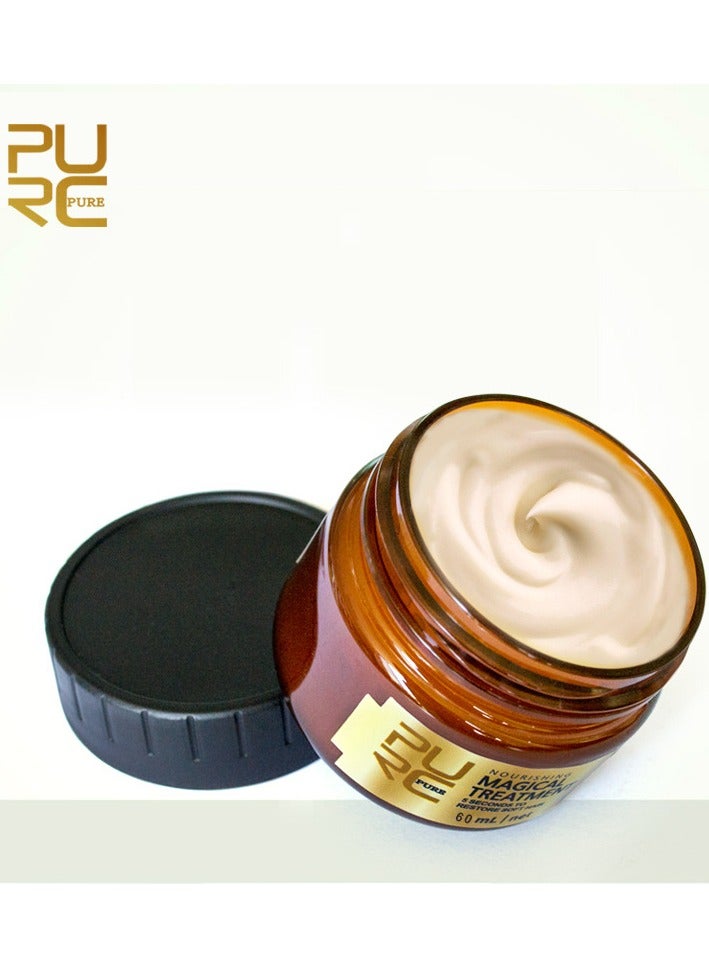 Pure Magical Hair Mask 60ml Keratin Argan Hair Treatment 5 Seconds Mask Root Repair Nourishing