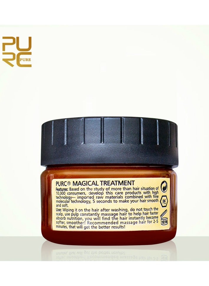 Pure Magical Hair Mask 60ml Keratin Argan Hair Treatment 5 Seconds Mask Root Repair Nourishing