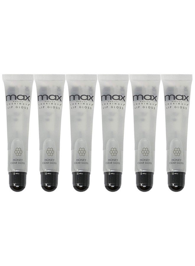 (6Pack) Max Makeup Lip Polish Honey Clear Gloss