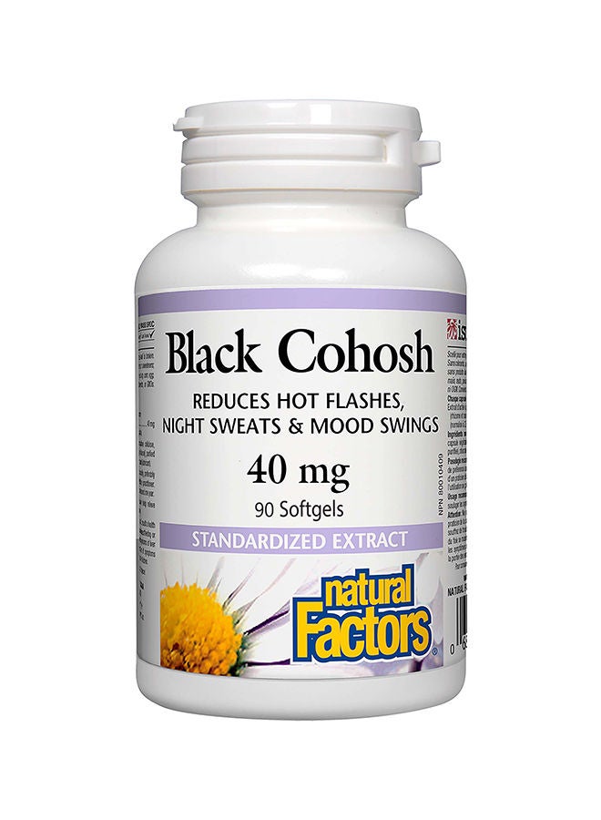 Natural Factors Black Cohosh Extract 40 mg 90 Veggie Capsules