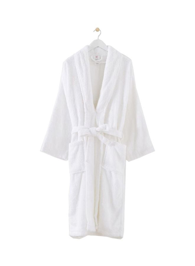 Essential Shawl Bath Robe White 114cm