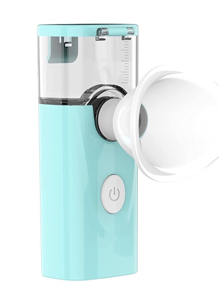 Nano Facial Mist, Face and Eye Mist 2 in 1, Rechargeable Portable Personal Hydration Device for Care (Blue)