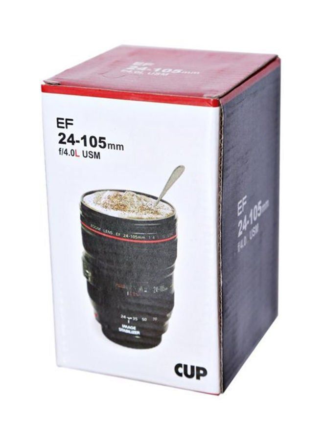 Camera Lens Shaped Coffee Mug Black