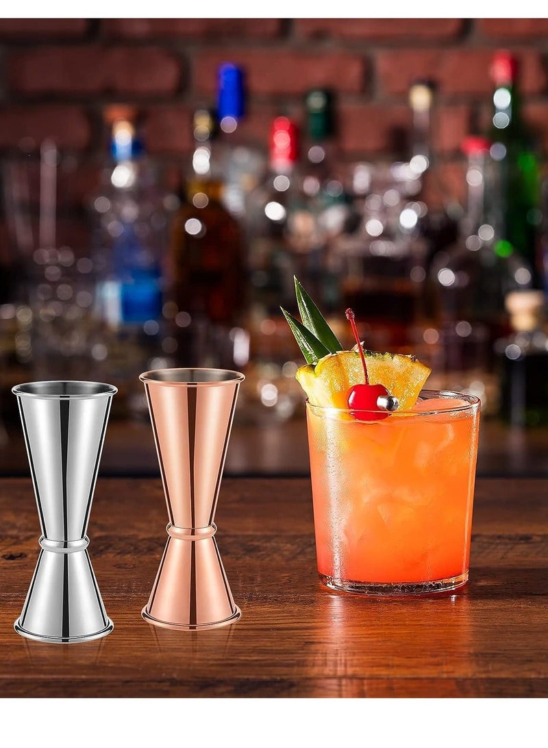 Jigger for Bartending Double Cocktail Japanese 2 oz 1 304 Stainless Steel Shot Glass Measuring Cup Home Bar Drink Kitchen Bartender Tools Supplies Measure 4 Pcs