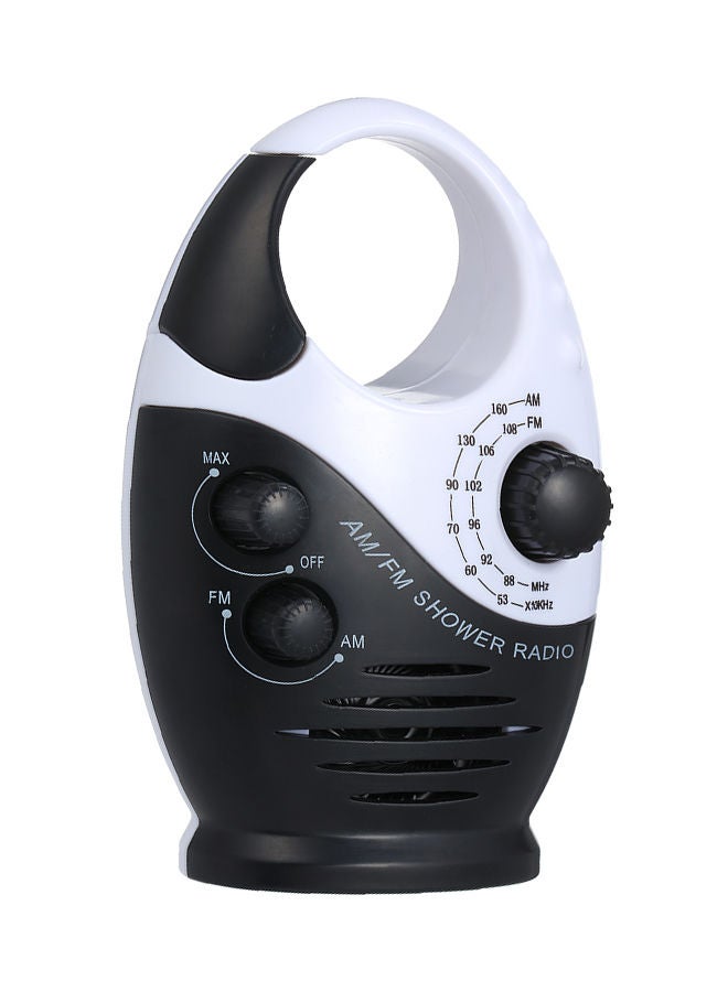 Waterproof Shower Radio V6490 Black/White