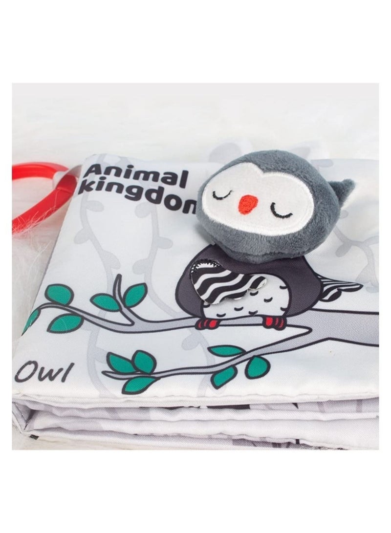 Baby Soft Cloth Book, 3D Touch Feel High Contrast Book , Activity Crinkle Books for Early Education
