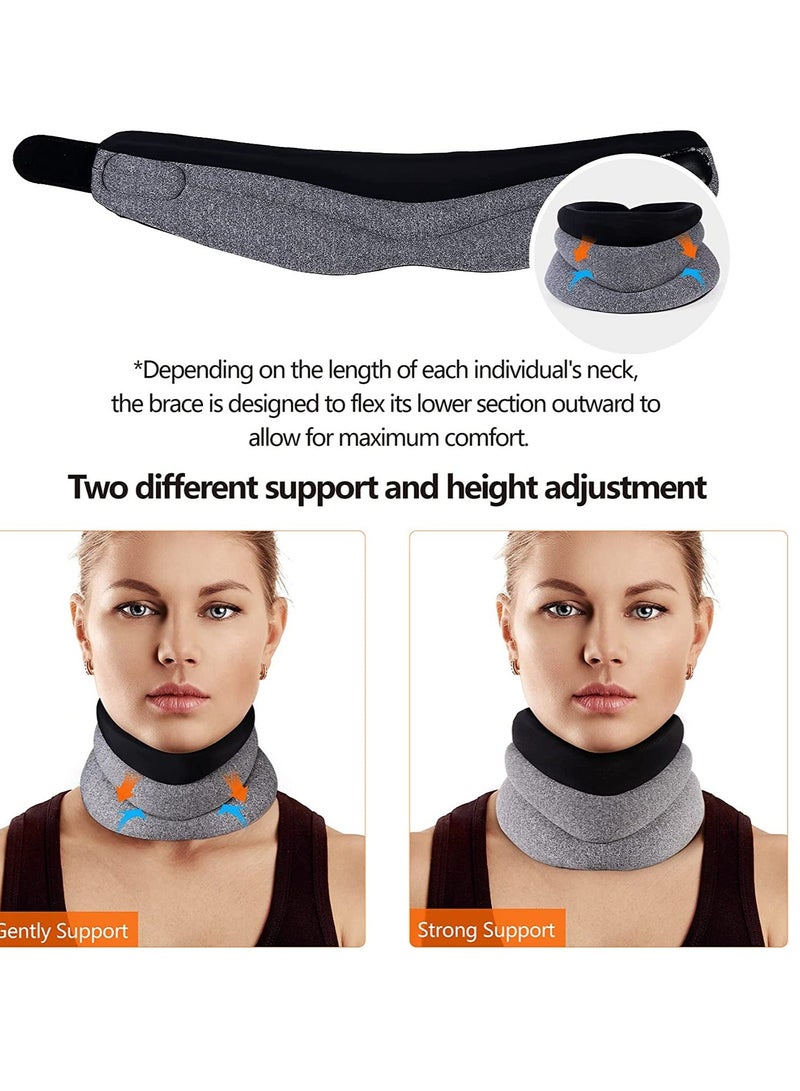 Neck Brace for Pain and Support, Foam Cervical Collar Sleeping, Vertebral Whiplash Wrap Alignment Stabilize, Support Pressure Relief Women Men(3