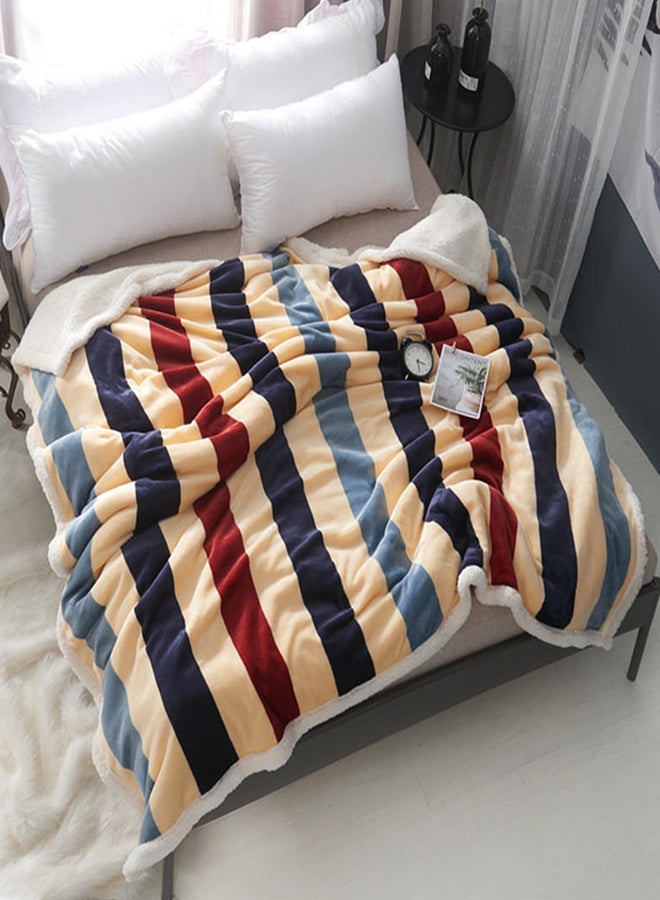 European Style Double Layers Bed Blanket cotton Multicolour 2meter