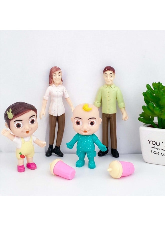 12 Figure Pack - JJ & Family Figure Set - Family and Friends - Toys for Kids, Infants and Preschoolers