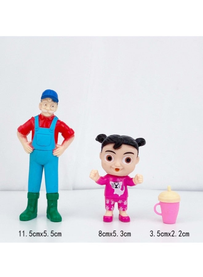 12 Figure Pack - JJ & Family Figure Set - Family and Friends - Toys for Kids, Infants and Preschoolers