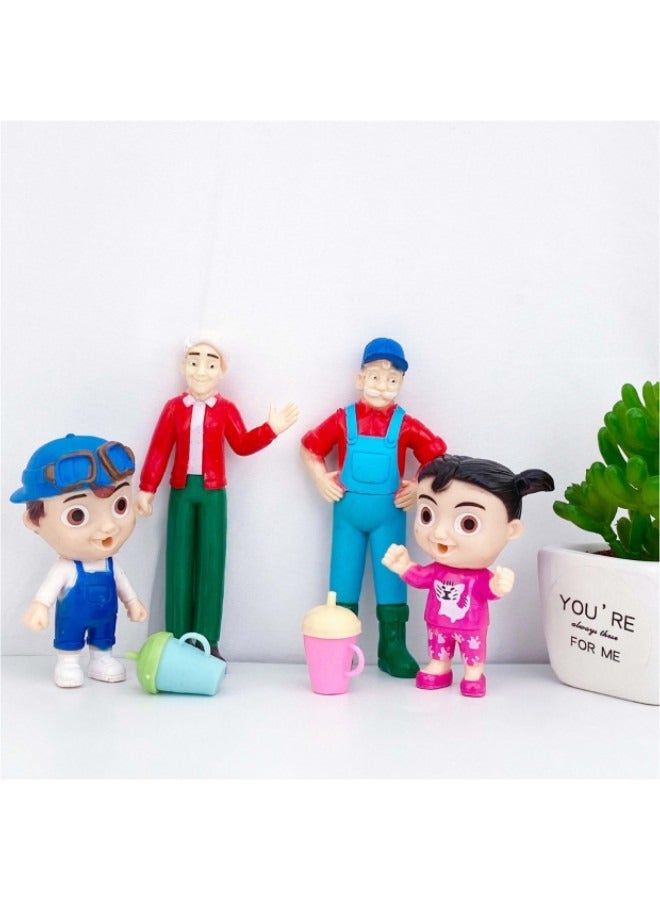 12 Figure Pack - JJ & Family Figure Set - Family and Friends - Toys for Kids, Infants and Preschoolers