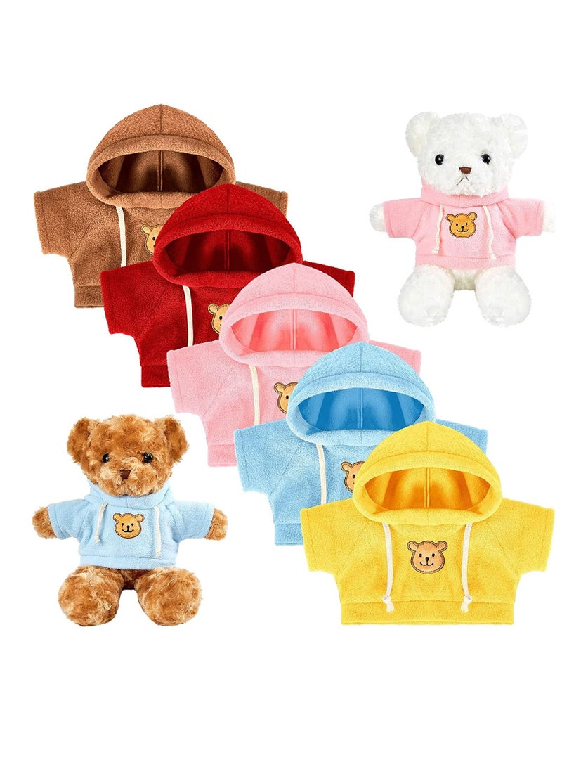 Teddy Bear Clothes, Doll Hoodie Tee Fit 14-18 Inches Stuffed Dolls, Shirt, Sublimation Animal Make Your Own Animals Plush Clothes 5 PCS